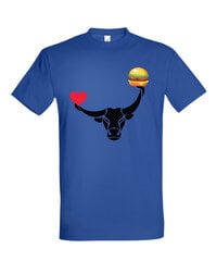 Marškinėliai vyrams Myliu maistą, mėlyni цена и информация | Футболка мужская | pigu.lt