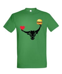 Marškinėliai vyrams Myliu maistą, žali kaina ir informacija | Vyriški marškinėliai | pigu.lt