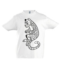 Marškinėliai berniukams Tigras, balta цена и информация | Рубашка для мальчиков | pigu.lt
