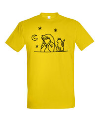 Marškinėliai vyrams Naktis Kartu, geltoni kaina ir informacija | Vyriški marškinėliai | pigu.lt