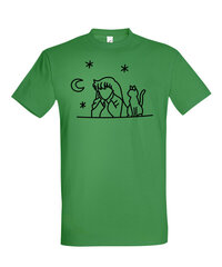 Marškinėliai vyrams Naktis Kartu, žali kaina ir informacija | Vyriški marškinėliai | pigu.lt
