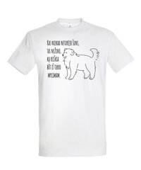 Marškinėliai vyrams Šuniuko numylėtinis, balti цена и информация | Мужские футболки | pigu.lt