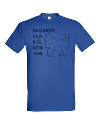Marškinėliai vyrams Šuniuko numylėtinis, mėlyni kaina ir informacija | Vyriški marškinėliai | pigu.lt