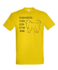 Marškinėliai vyrams Šuniuko numylėtinis, geltoni kaina ir informacija | Vyriški marškinėliai | pigu.lt