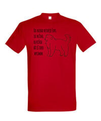 Marškinėliai vyrams Šuniuko numylėtinis, raudoni kaina ir informacija | Vyriški marškinėliai | pigu.lt