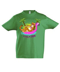 Marškinėliai vaikams Vacation, žalia цена и информация | Рубашки для мальчиков | pigu.lt