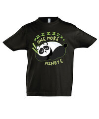 Marškinėliai vaikams Sleepy Panda, juoda цена и информация | Рубашки для мальчиков | pigu.lt