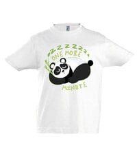 Marškinėliai vaikams Sleepy Panda, balta цена и информация | Рубашки для мальчиков | pigu.lt