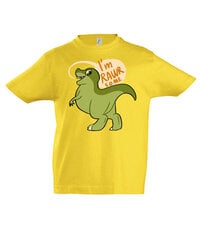 Marškinėliai berniukams Rawrsome, geltona цена и информация | Рубашки для мальчиков | pigu.lt