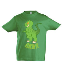 Marškinėliai berniukams Dino Rawr, žalia цена и информация | Рубашки для мальчиков | pigu.lt