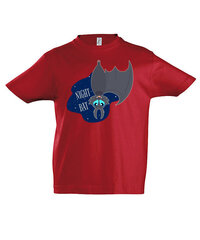Marškinėliai berniukams Night Bat, raudona цена и информация | Рубашки для мальчиков | pigu.lt