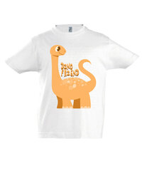 Marškinėliai berniukams Dino Friend, balta цена и информация | Рубашки для мальчиков | pigu.lt