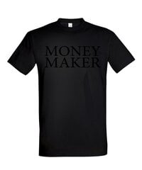 Marškinėliai vyrams Money maker, juodi цена и информация | Футболка мужская | pigu.lt