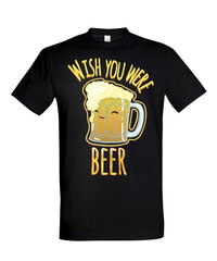 Marškinėliai vyrams Wish you were beer, juodi цена и информация | Футболка мужская | pigu.lt