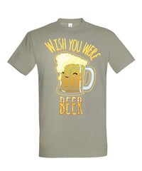 Marškinėliai vyrams Wish you were beer, rudi цена и информация | Футболка мужская | pigu.lt