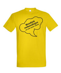 Marškinėliai vyrams Bezdiek nebezdiejes, geltona kaina ir informacija | Vyriški marškinėliai | pigu.lt