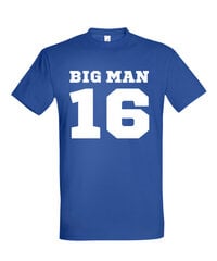 Marškinėliai vyrams Big Man, mėlyni цена и информация | Футболка мужская | pigu.lt