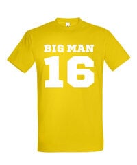 Marškinėliai vyrams Big Man, geltoni kaina ir informacija | Vyriški marškinėliai | pigu.lt