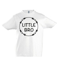 Marškinėliai berniukams Little Bro, balta цена и информация | Рубашки для мальчиков | pigu.lt