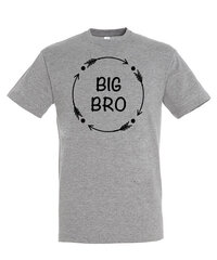 Marškinėliai vyrams Big Bro, pilki цена и информация | Мужские футболки | pigu.lt