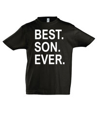 Marškinėliai berniukams Best Son Ever, juoda kaina ir informacija | Marškinėliai berniukams | pigu.lt