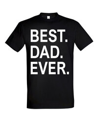 Marškinėliai vyrams Best Dad Ever, juodi цена и информация | Футболка мужская | pigu.lt