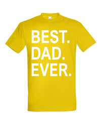 Marškinėliai vyrams Best Dad Ever, geltona kaina ir informacija | Vyriški marškinėliai | pigu.lt