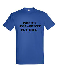 Marškinėliai vyrams Awesome Brother, mėlyni kaina ir informacija | Vyriški marškinėliai | pigu.lt