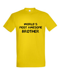 Marškinėliai vyrams Awesome Brother, geltoni kaina ir informacija | Vyriški marškinėliai | pigu.lt
