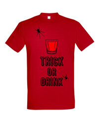 Marškinėliai vyrams Trick or Drink, raudoni цена и информация | Мужские футболки | pigu.lt