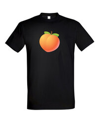 Marškinėliai vyrams Mėgstu persikus, juodi цена и информация | Футболка мужская | pigu.lt
