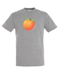 Marškinėliai vyrams Mėgstu persikus, pilki цена и информация | Футболка мужская | pigu.lt