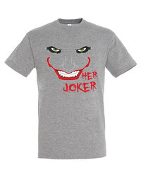 Marškinėliai vyrams Her Joker, pilki kaina ir informacija | Vyriški marškinėliai | pigu.lt