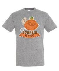 Marškinėliai vyrams Pumpkin King, pilki kaina ir informacija | Vyriški marškinėliai | pigu.lt