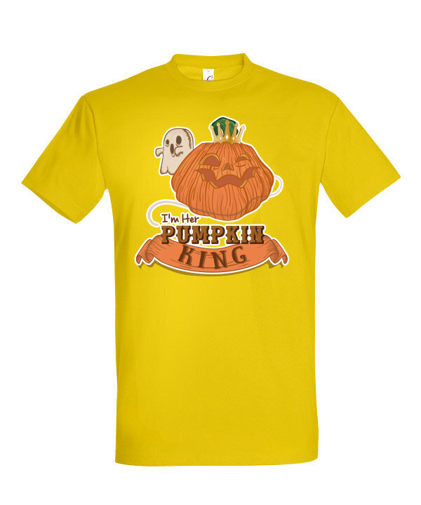 Marškinėliai vyrams Pumpkin King, geltoni kaina ir informacija | Vyriški marškinėliai | pigu.lt