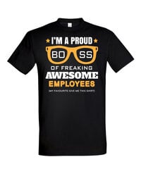Marškinėliai vyrams Proud Boss, juodi kaina ir informacija | Vyriški marškinėliai | pigu.lt