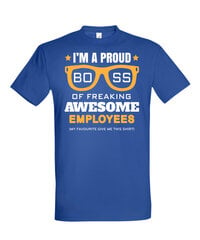 Marškinėliai vyrams Proud Boss, mėlyni kaina ir informacija | Vyriški marškinėliai | pigu.lt