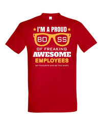 Marškinėliai vyrams Proud Boss, raudoni kaina ir informacija | Vyriški marškinėliai | pigu.lt