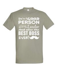 Marškinėliai vyrams Best Boss Ever, žalia kaina ir informacija | Vyriški marškinėliai | pigu.lt