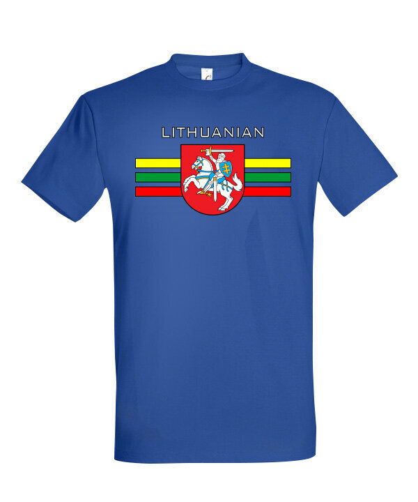 Marškinėliai vyrams Lithuanian, mėlyni kaina ir informacija | Vyriški marškinėliai | pigu.lt
