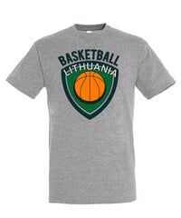 Marškinėliai vyrams Basketball Lithuania, pilka kaina ir informacija | Vyriški marškinėliai | pigu.lt