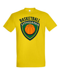 Marškinėliai vyrams Basketball Lithuania, geltona kaina ir informacija | Vyriški marškinėliai | pigu.lt