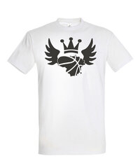 Marškinėliai vyrams Krepšinio angelas, balti цена и информация | Мужские футболки | pigu.lt