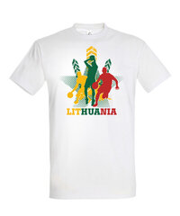 Marškinėliai vyrams Krepšinis Lithuania, balti kaina ir informacija | Vyriški marškinėliai | pigu.lt