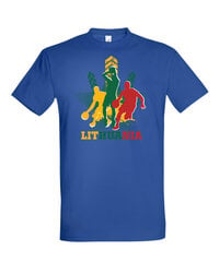 Marškinėliai vyrams Krepšinis Lithuania, mėlyni kaina ir informacija | Vyriški marškinėliai | pigu.lt