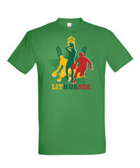 Marškinėliai vyrams Krepšinis Lithuania, žali kaina ir informacija | Vyriški marškinėliai | pigu.lt