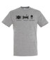 Marškinėliai vyrams Maistas miegas krepšinis, pilki цена и информация | Vyriški marškinėliai | pigu.lt