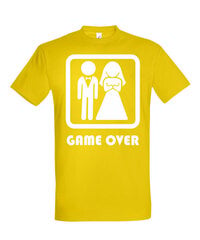 Marškinėliai vyrams Žaidimas baigėsi, geltoni цена и информация | Мужские футболки | pigu.lt
