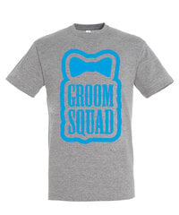 Marškinėliai vyrams Groom squad, pilka kaina ir informacija | Vyriški marškinėliai | pigu.lt