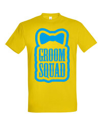 Marškinėliai vyrams Groom squad, geltona kaina ir informacija | Vyriški marškinėliai | pigu.lt